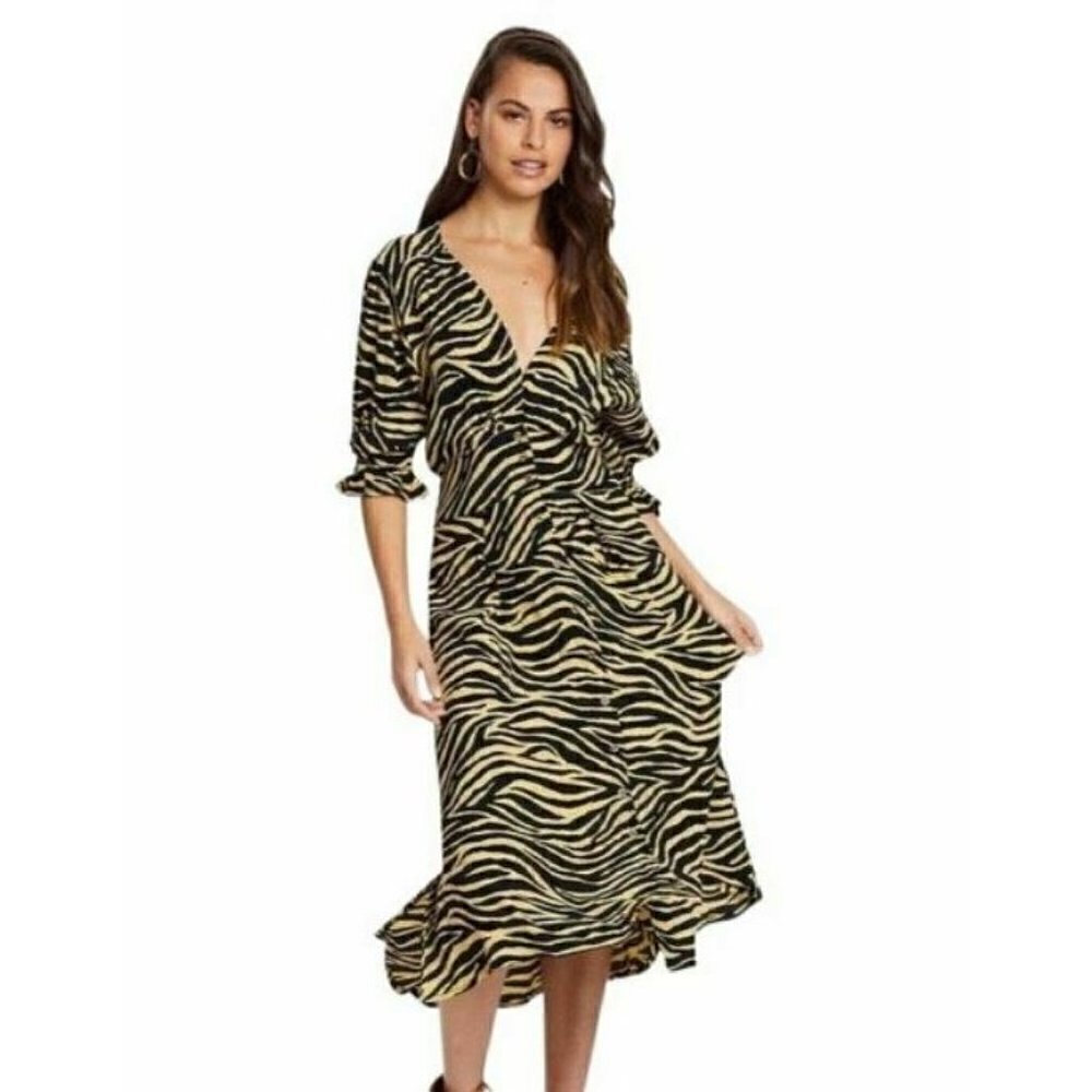 New Faithfull The Brand Rafa Midi Dress Large